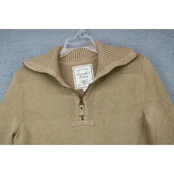 Ralph Lauren Jeans Co. Women's Sweater-Size XL-Neck Zip-3/4 Sleeves - Picture 2 of 8